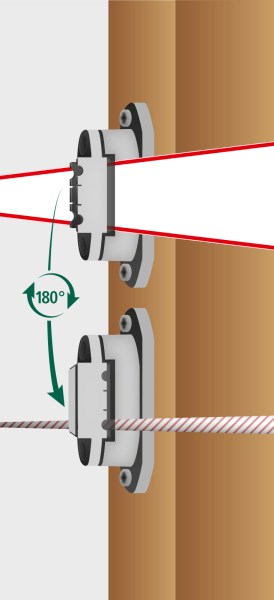 Breitbandisolator Profi Eck-Streckenisolator schwarz