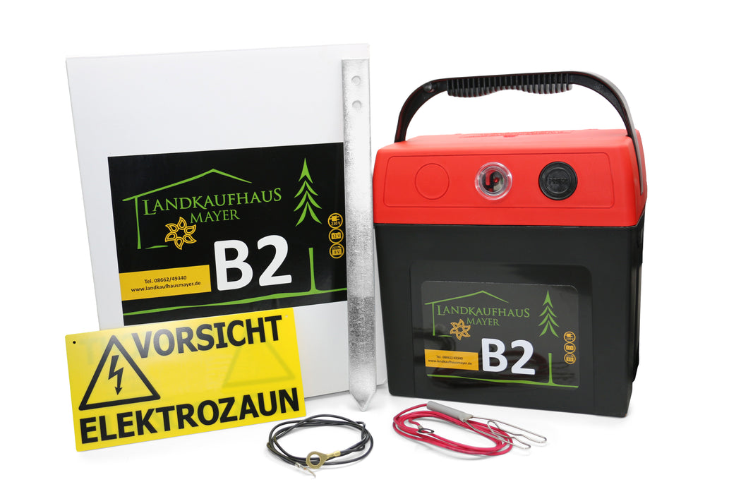 Weidezaungerät B2 Multi 9V/12V Ohne/mit Batterie, Solarmodul möglich